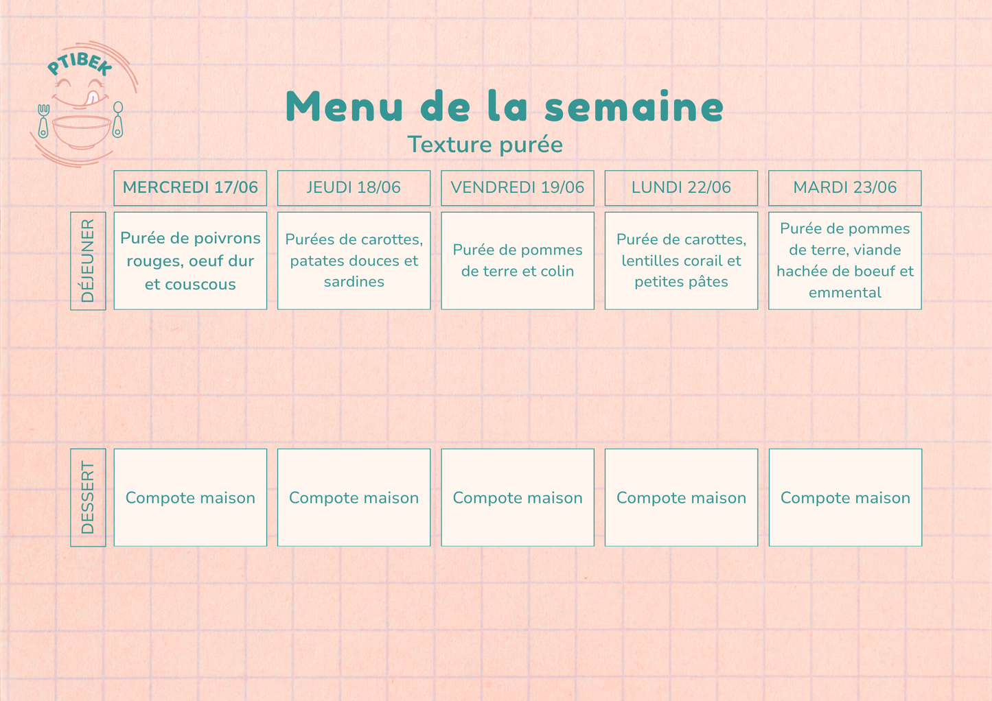 Repas faits maison pour bébés et enfants de 6 à 36 mois – En livraison à Toulouse et alentours